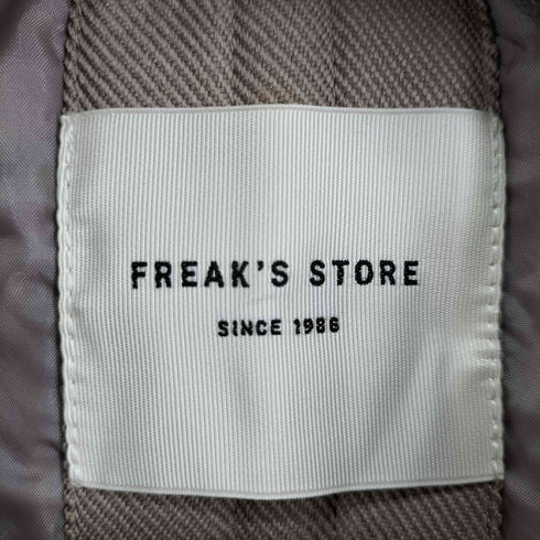 フリークスストア FREAKS STORE 比翼 チンストラップ付き ヘリンボーン 綿ポリ ステンカラー コート レディース FREE