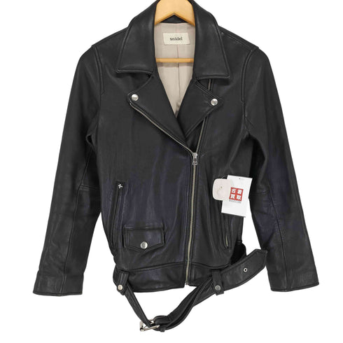 スナイデル snidel sheepskin シープレザー ダブルライダースジャケット レディース 0