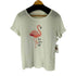ケイトスペードニューヨーク kate spade NEW YORK フラミンゴプリント ロールアップスリーブ Tシャツ レディース JPN:M