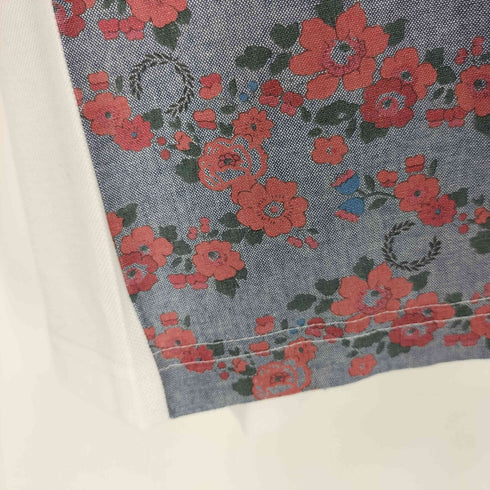 フレッドペリー FRED PERRY ロゴ刺繍 フラワープリント 切替 ポロシャツ メンズ JPN:L