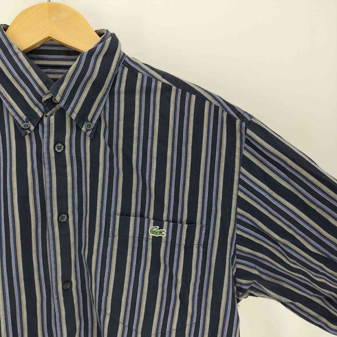 ラコステ LACOSTE ロゴ刺繍 ストライプ L/S B.D シャツ メンズ JPN:3