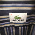 ラコステ LACOSTE ロゴ刺繍 ストライプ L/S B.D シャツ メンズ JPN:3