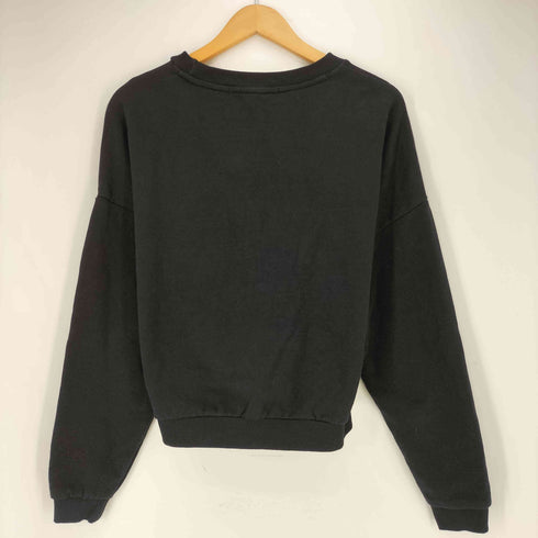 ゲス GUESS ロゴプリント ラインストーン ショート丈 クルーネックスウェット トレーナー レディース import:XS