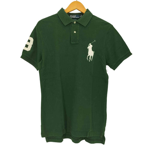 ポロバイラルフローレン Polo by RALPH LAUREN 90~00S CUSTOM FIT カスタムフィット ビッグポニー刺繍 ナンバリング 鹿の子 ポロシャツ メンズ import:M