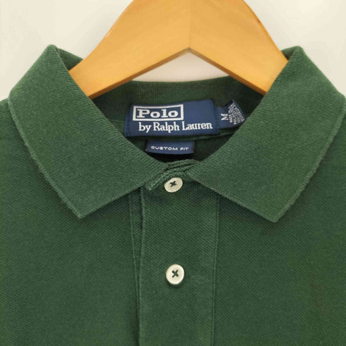 ポロバイラルフローレン Polo by RALPH LAUREN 90~00S CUSTOM FIT カスタムフィット ビッグポニー刺繍 ナンバリング 鹿の子 ポロシャツ メンズ import:M