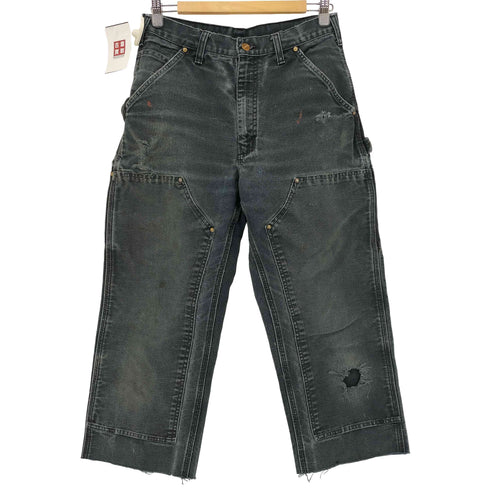 カーハートワークインプログレス Carhartt WIP ダブルニー カーゴ ブラックフェード ワークデニムパンツ メンズ 30×32