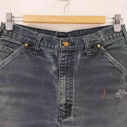 カーハートワークインプログレス Carhartt WIP ダブルニー カーゴ ブラックフェード ワークデニムパンツ メンズ 30×32