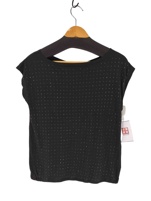 タルボット TALBOTS ラインストーン ボートネック カットソー Y2K レディース import:S