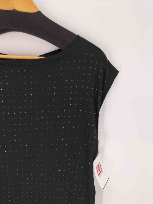 タルボット TALBOTS ラインストーン ボートネック カットソー Y2K レディース import:S