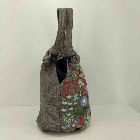 ベトナム 花柄 刺繍 ハンドバッグ レディース