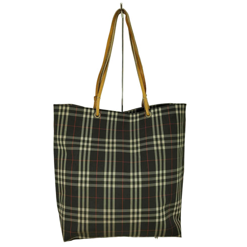 バーバリーロンドン BURBERRY LONDON イタリア製 ノバチェック レザーハンド トートバック レディース
