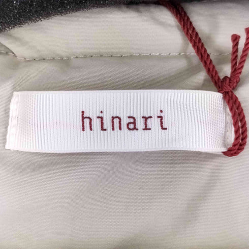 ヒナリ hinari ノーカラー 中綿ステッチコート レディース FREE
