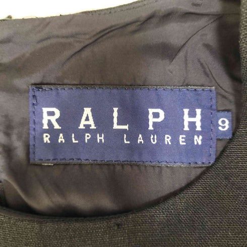 ラルフローレン RALPH LAUREN リネン100% ノースリーブワンピース レディース JPN:9号