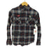 ヒステリックグラマーミニ HYSTERIC GLAMOUR MINI ロゴワッペン シワ加工 チェック シャツ レディース 140