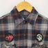 ヒステリックグラマーミニ HYSTERIC GLAMOUR MINI ロゴワッペン シワ加工 チェック シャツ レディース 140