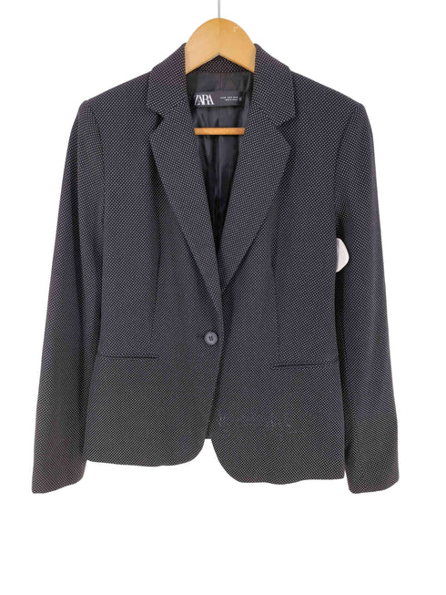ザラ ZARA ドット柄 1B テーラードジャケット レディース 38