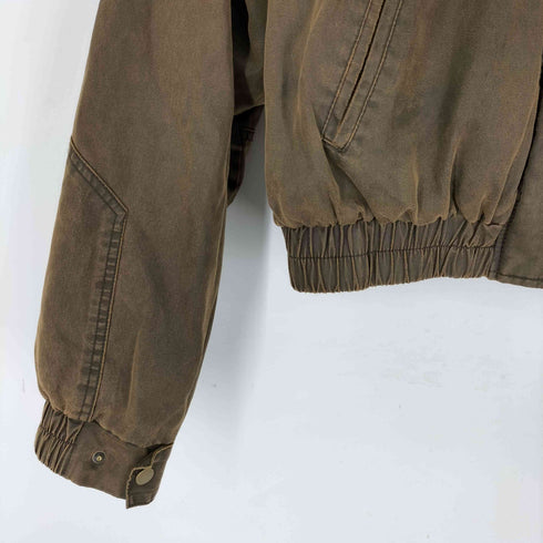 ザラ ZARA CORDUROY COLLAR WAXED CROP BOMBER クロップ ワックス加工 ブルゾン レディース import:S