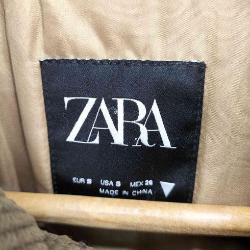 ザラ ZARA CORDUROY COLLAR WAXED CROP BOMBER クロップ ワックス加工 ブルゾン レディース import:S