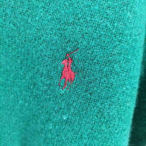 ポロバイラルフローレン Polo by RALPH LAUREN vネック ワンポイント刺繍ニット メンズ M