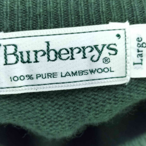 バーバリーズ BURBERRYS 90sラムウール VネックニットL/S メンズ import:L