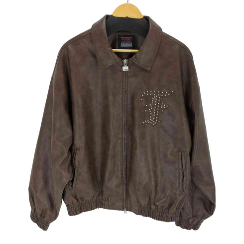 フブ FUBU FAUX LEATHER STUDS PATCH JACKET メンズ L