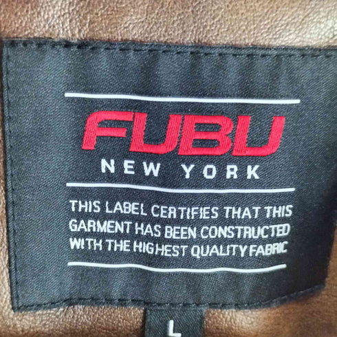 フブ FUBU FAUX LEATHER STUDS PATCH JACKET メンズ L