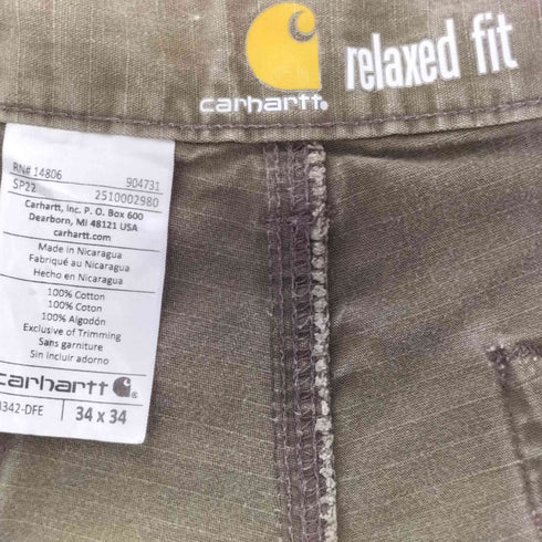 カーハート Carhartt relaxed fit リップストップ カーゴショートパンツ メンズ 34×34