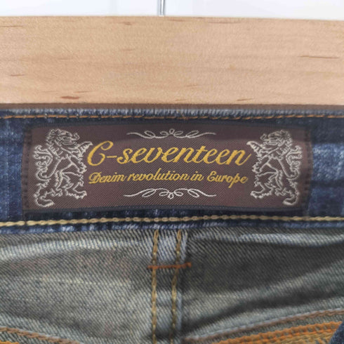 C-SEVENTEEN ローライズ セミフレア デニム Y2K レディース JPN:XS