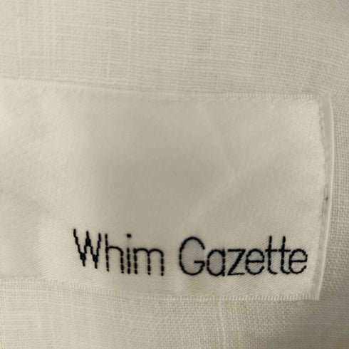 ウィムガゼット Whim Gazette リネン ノーカラーシャツ ブラウス レディース FREE