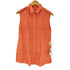 0039 ITALY コットンシルク ノースリーブ シャツ エポレット レディース import:XS