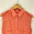 0039 ITALY コットンシルク ノースリーブ シャツ エポレット レディース import:XS