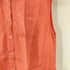0039 ITALY コットンシルク ノースリーブ シャツ エポレット レディース import:XS