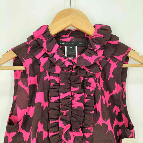 マークバイマークジェイコブス Marc by Marc Jacobs レオパード ノースリーブ ブラウス フリル レディース import:XS