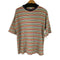 HOTSCOOP マルチカラー ボーダー S/S Tシャツ メンズ import:L
