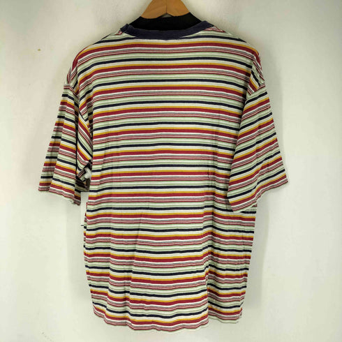 HOTSCOOP マルチカラー ボーダー S/S Tシャツ メンズ import:L