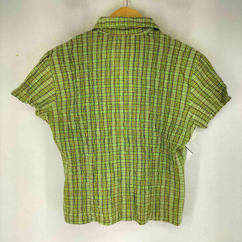OLDIES シボ加工 S/S チェックシャツ レディース