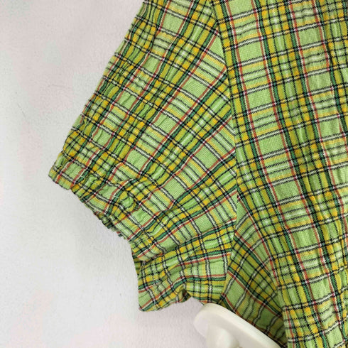 OLDIES シボ加工 S/S チェックシャツ レディース