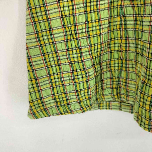 OLDIES シボ加工 S/S チェックシャツ レディース