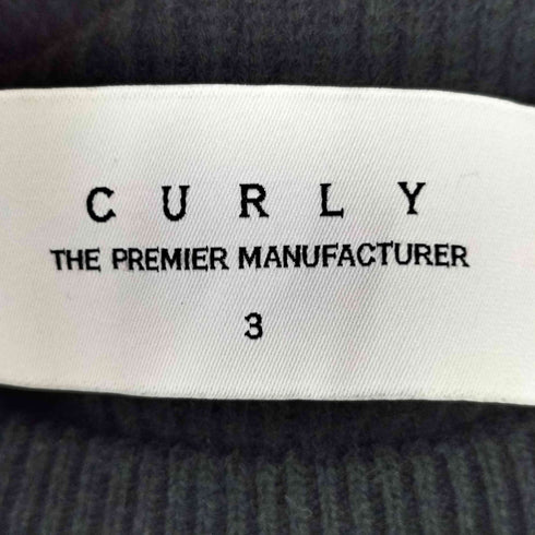 カーリー CURLY 畦編み リネン混 コットン クルーネックニット メンズ JPN:3
