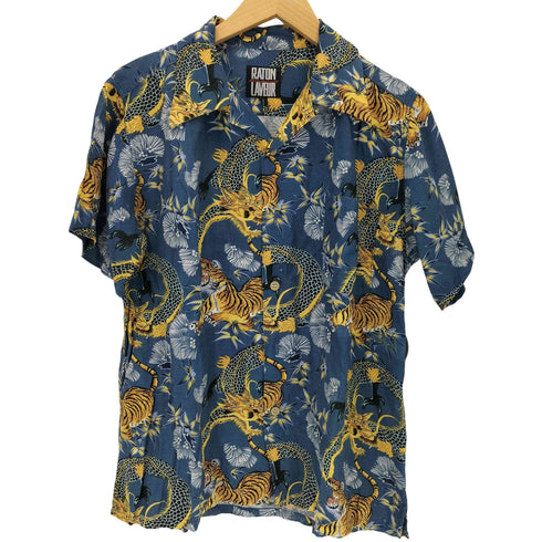 RATON LAVEUR 虎 和柄 レーヨン開襟シャツ メンズ import:M