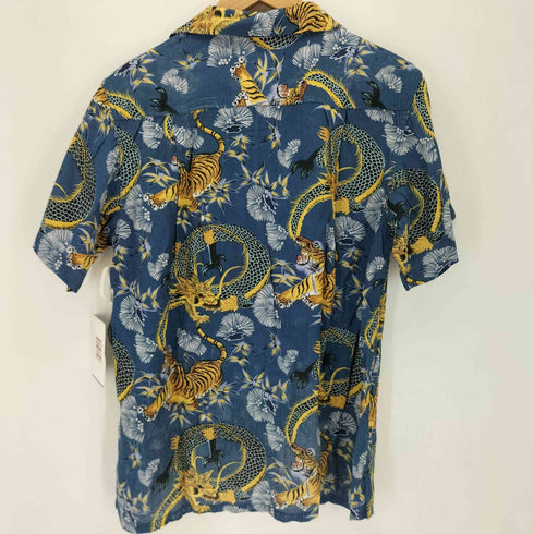 RATON LAVEUR 虎 和柄 レーヨン開襟シャツ メンズ import:M