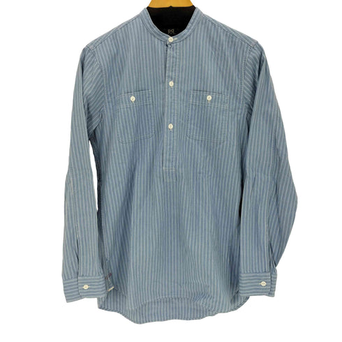 ダブルアールエルラルフローレン RRL RALPH LAUREN ストライプバンドカラーシャツ メンズ XS