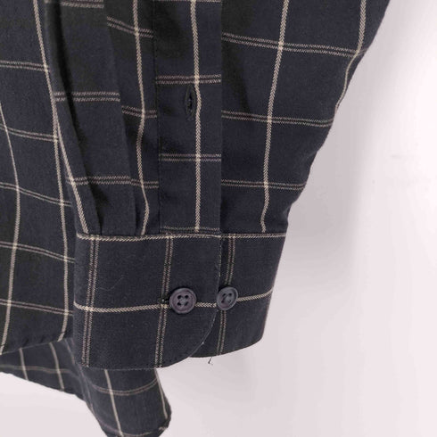 ヴァンヒューゼン VAN HEUSEN WRINKLE FREE ボタンダウンL/Sチェックシャツ メンズ S 14-14 1/2