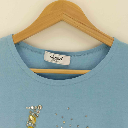 ブルーガール Blugirl フロントメタルパッチ S/S Tシャツ y2k メンズ