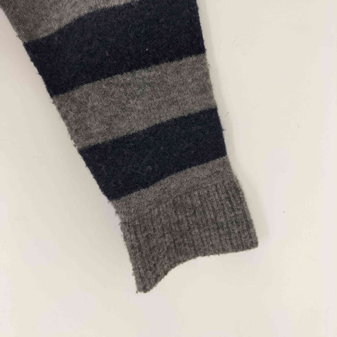 ゾーイ ZOY ロゴ刺繍 ボーダー フーディニットカーディガン レディース 40