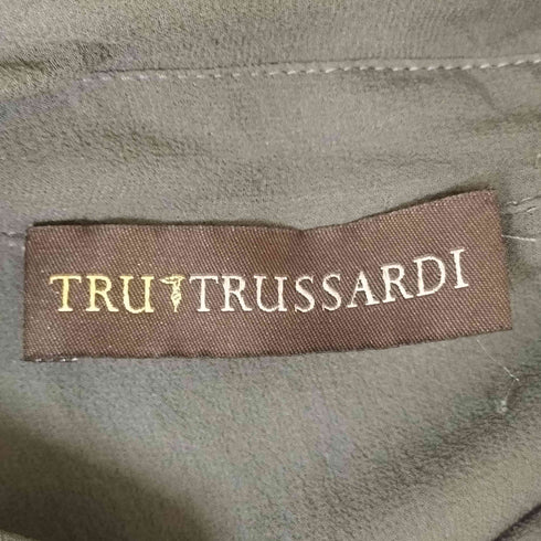 トラサルディ TRUSSARDI ノースリーブ ティアードフリル シャツワンピース レディース