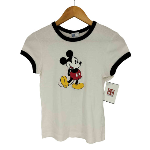 チビT キャラクタープリントリンガーTシャツ Y2K レディース import:M