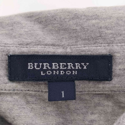 バーバリーロンドン BURBERRY LONDON フロントロゴ刺繍 襟 袖ノバチェック メタルボタン ポロシャツ レディース JPN:1