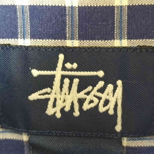 ステューシー Stussy 90S 紺タグ チェック 長袖シャツ メンズ M
