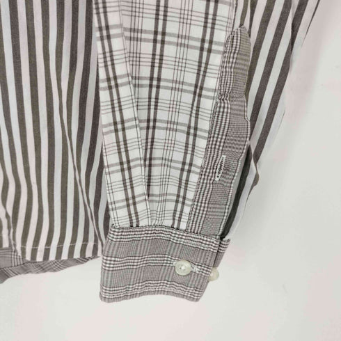ステューシー Stussy チェック ストライプ柄切替 ボタンダウンシャツ メンズ M